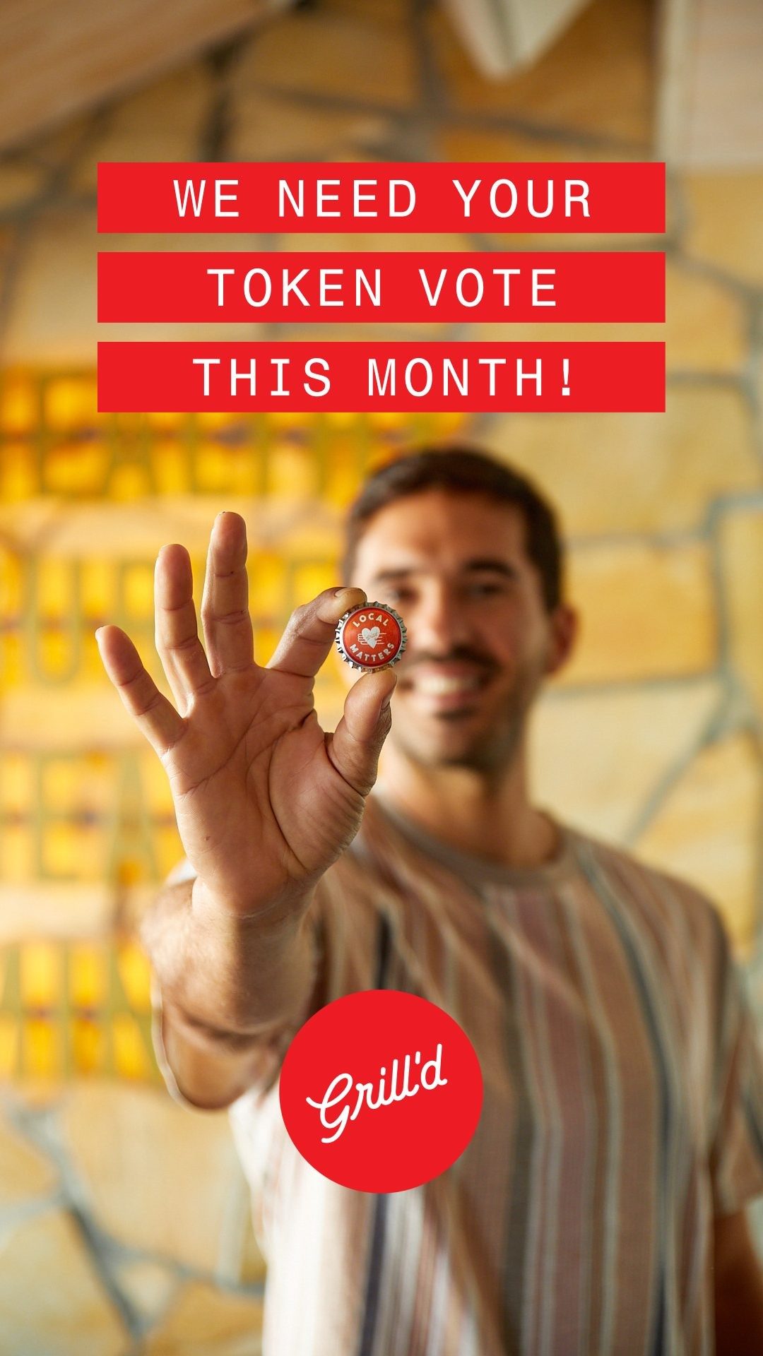 We Need Your Votes - Grill'd Chadstone Token Jar