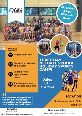 ASC 3 day netball camps